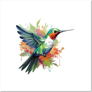 Watercolor Hummingbird Posters and Art